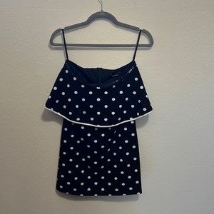 Bebe polka dot black dress